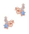 ฺBeautiful Opal with CZ Silver Stud Earring STS-6242
